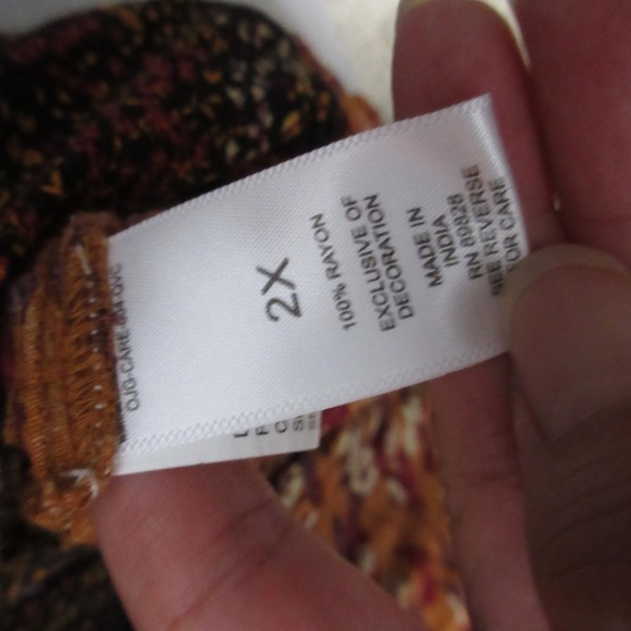 Logo Lori Goldstein Top Duster 2X Floral Boho Lace Limited Edition Cottage Core - Picture 6 of 10